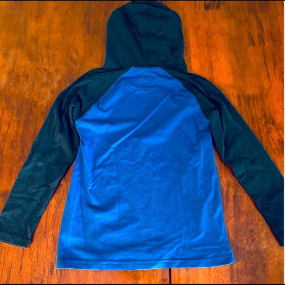 Ecko Logo Boys Long Sleeve T-shirt with Hood, Blue/Black, size 10-12 - Picture 2 of 6